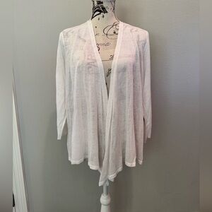 NWT Chico’s White Open Front Cardigan